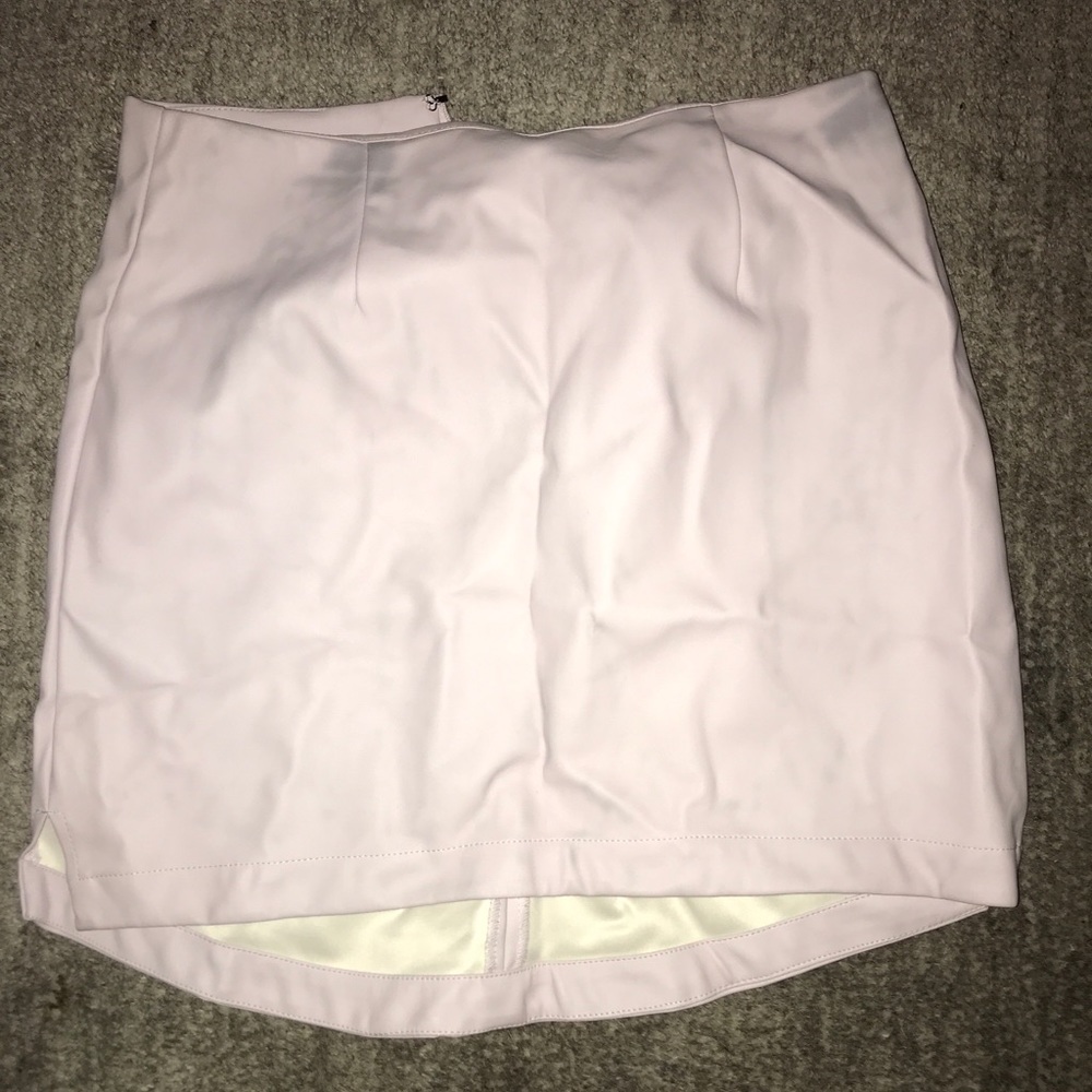 Purple leather skirt
